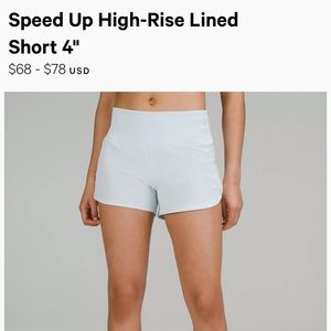Brand new with tags Womens Lululemon shorts